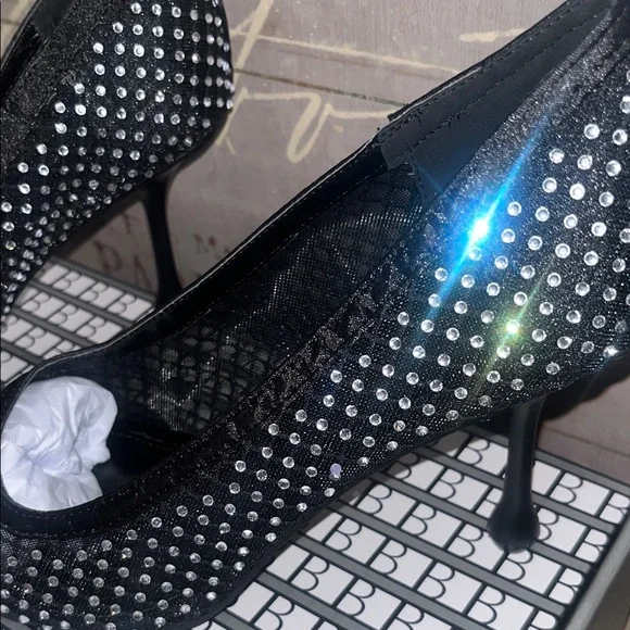 Chic Black Studded Heels - Picture 6 of 8